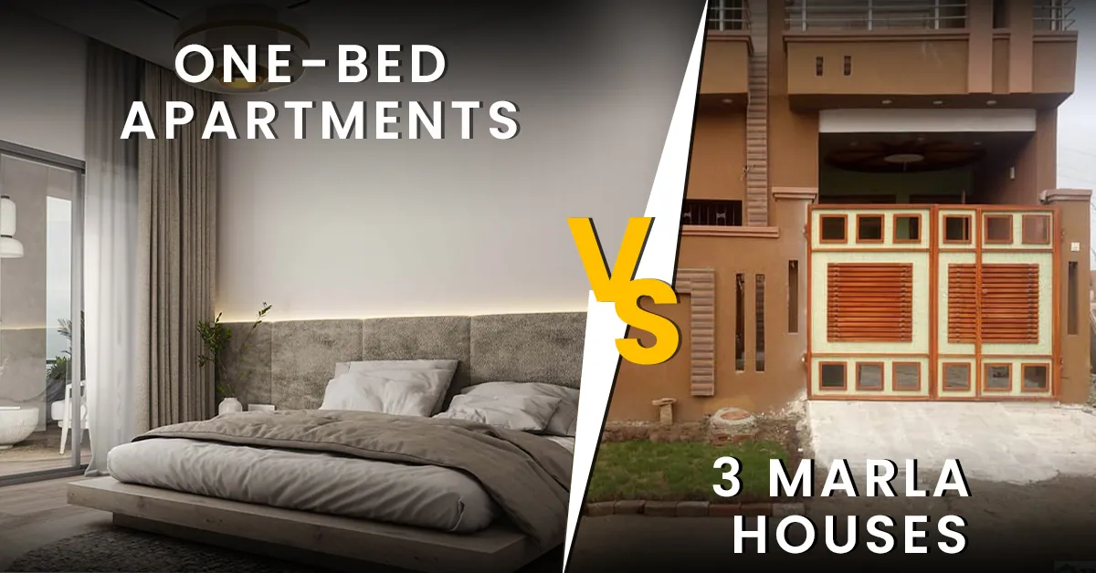 One Bed Apartments vs Three Marla Houses