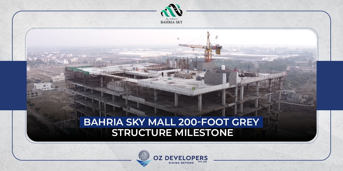 Bahria Sky Mall 200-Foot Grey Structure Milestone